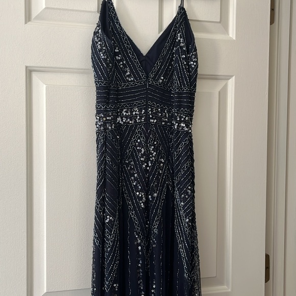 Navy sequin prom dress - Picture 4 of 4